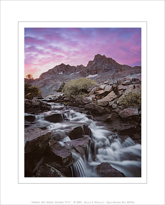 Dawn,Mt. Ansel Adams, 9/11, 2001