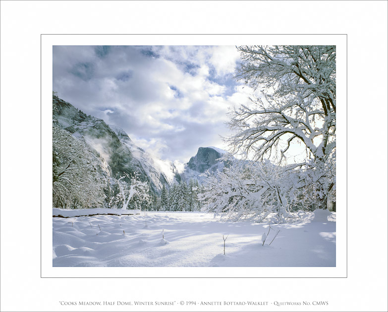 Cooks Meadow, Half Dome, Winter Sunrise, 1994