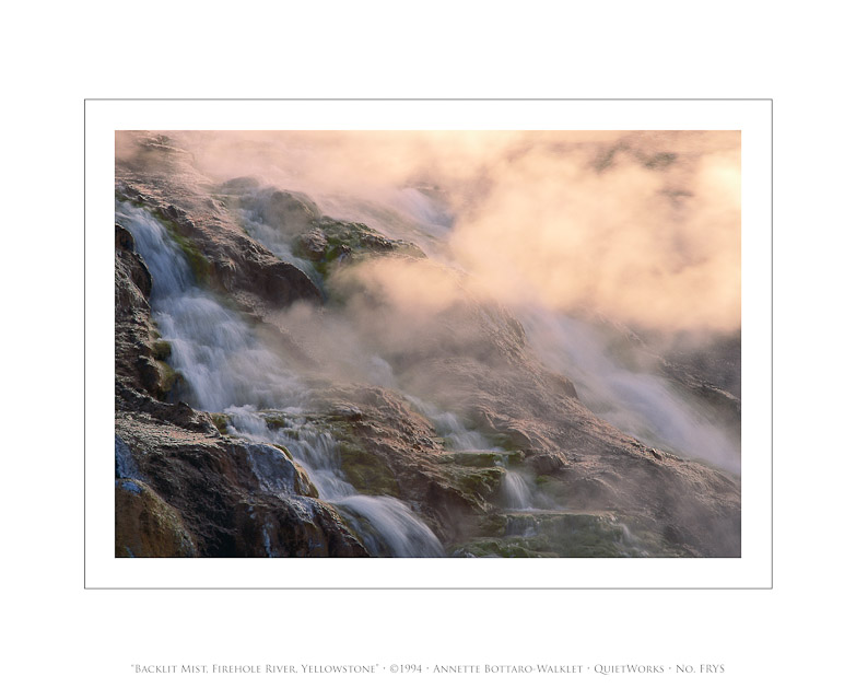 Backlit Mist, Firehole River, Yellowstone, 1994