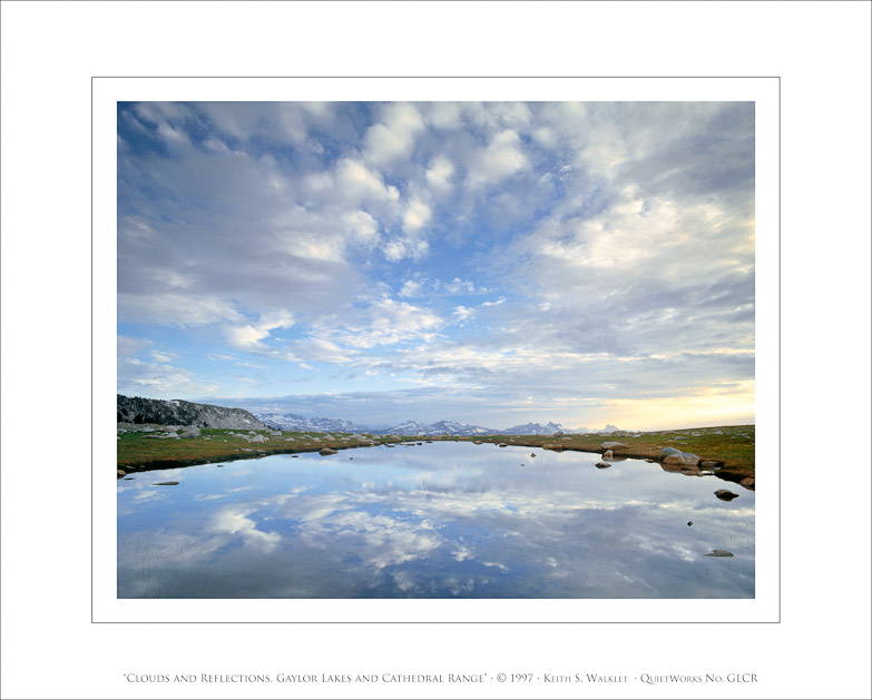 Clouds and Reflections, Gaylor Lakes and Cathedral Range, 1997